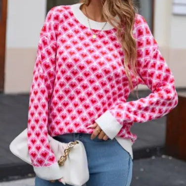 Heart Knit Sweater - Retro-Inspired Techniques