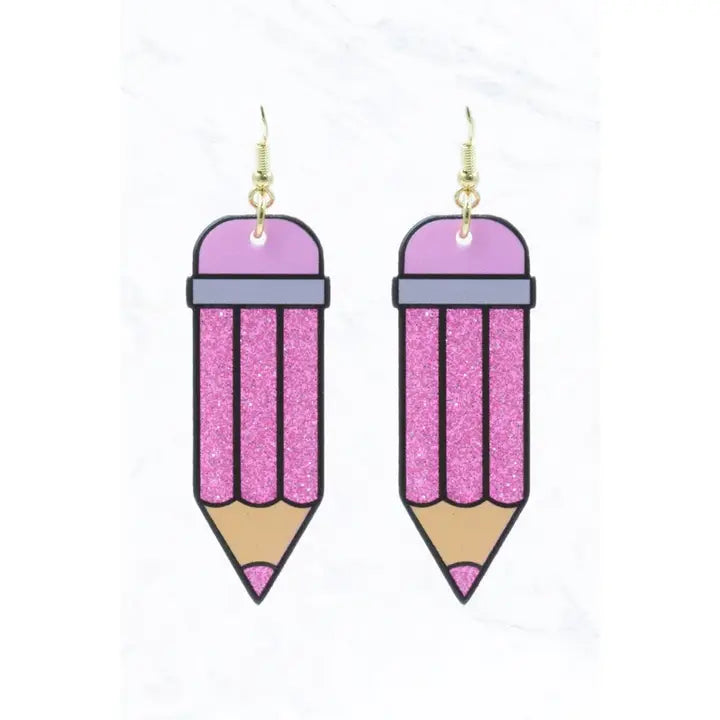 Colored Pencils Acrylic Earrings