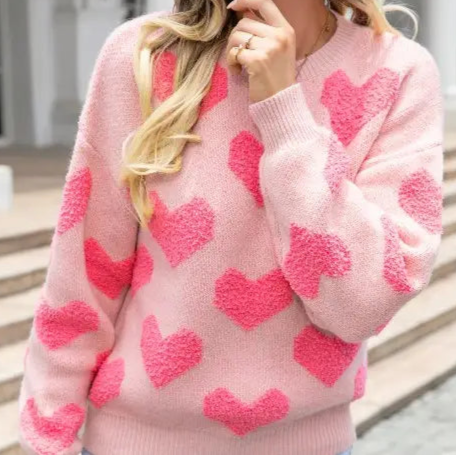 Hearts Knit Sweater